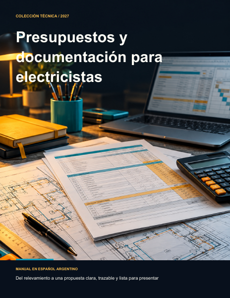 Portada de Presupuestos y documentación para electricistas